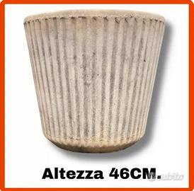 Vaso rotondo in cemento da giardino per esterno