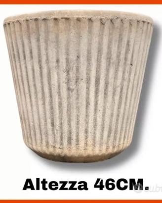 Vaso rotondo in cemento da giardino per esterno