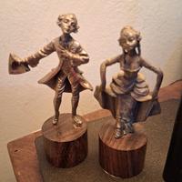 statuine in peltro cesellate a mano