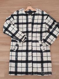 Cappotto ichi a quadri bianco e nero