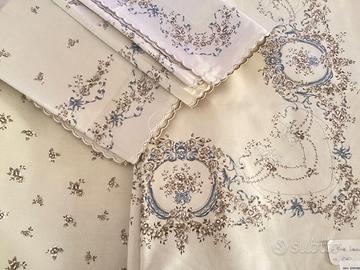 Lenzuola set 4 pz puro cotone nuovo anni '80