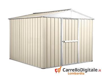Casetta porta attrezzi lamiera 276x260 cm avorio