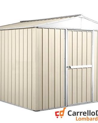 Casetta porta attrezzi lamiera 276x260 cm avorio