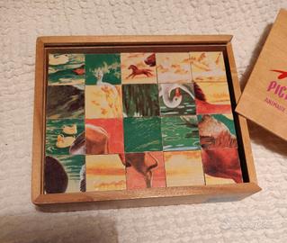 Gioco puzzle in legno vintage 