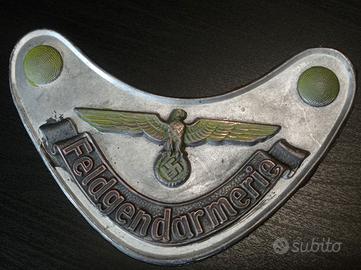 Gorgiera militare tedesca Gendarmeria nazista 2°GM