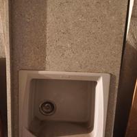 Top lavello in marmo doppia vasca