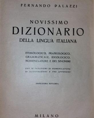Dizionario Palazzi Lingua Italiana (1952)