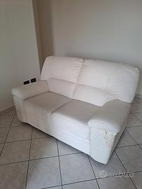 Divano 2 posti Bianco - Ideale con copridivano 