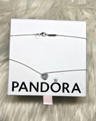 Collana Pandora cuore in rilievo nuova