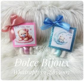 Bustine nascita e battesimo con orsetti