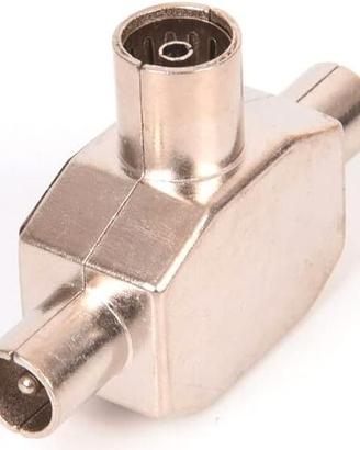 Sdoppiatore per antenna coassiale 9.5 mm TV 2 Masc