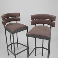 Sgabelli Moderni in Metallo e Nabuk - Cucina/Bar