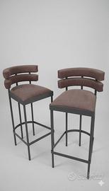 Sgabelli Moderni in Metallo e Nabuk - Cucina/Bar