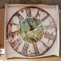 Orologio muro stile vintage NUOVO effetto rovinato