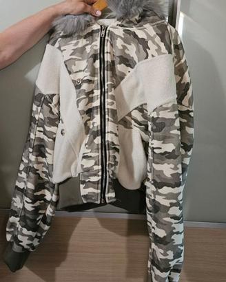 Giacca  con pelo camouflage