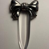 Taglia carte con fiocco ricoperto argento 925