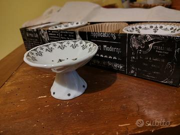 4 alzatine in ceramica 