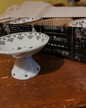 4 alzatine in ceramica 