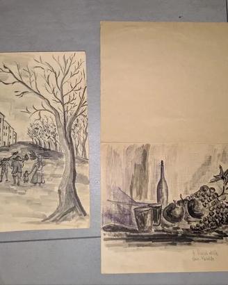 Schizzi su cartoleria militare storica