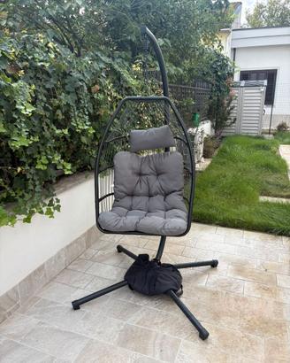 Poltrona Amaca Sospesa Con Supporto In Metallo