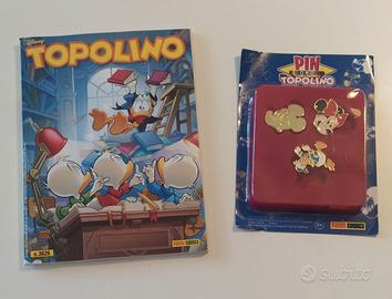 Fumetto Topolino n° 3626 + Set Spille Gold