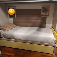Letto singolo con secondo letto estraibile