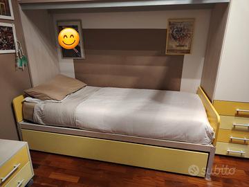 Letto singolo con secondo letto estraibile