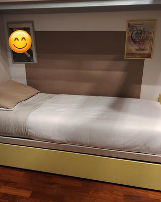 Letto singolo con secondo letto estraibile