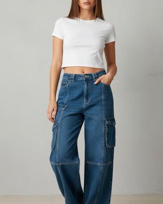 jeans cargo donna 