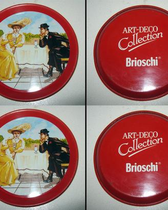 2 Piattini Sottobicchieri BRIOSCHI Anni 80