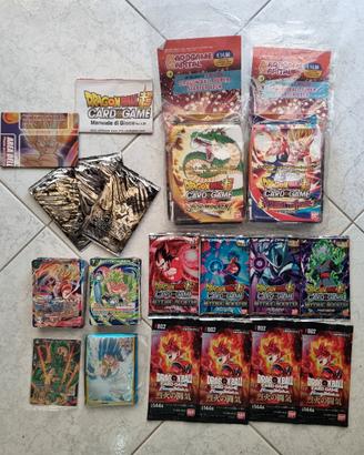 Lotto 11 Bustine Dragonball + 2 Deck + 100 Carte C