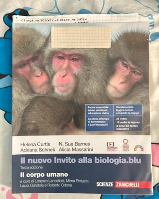 Libro il nuovo invito alla biologia.blu corpo uman