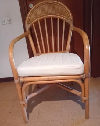 4 poltrone in vimini