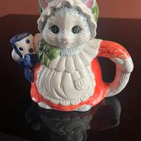 Teiera ceramica Heritage Mint a forma di gatto