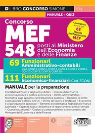 Manuale Simone Concorso MEF 548 posti funzionari