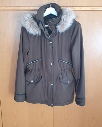 Giubbotto Parka verde militare, donna XS, Zara