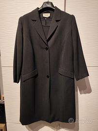 Tailleur giacca lunga e abito grigio antracite