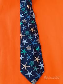 Cravatta in seta stelle marine Fornasetti vintage 