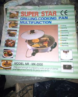 Padellona elettrica con coperchio da portare e met