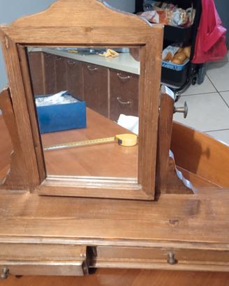 portagioie in legno con specchio 