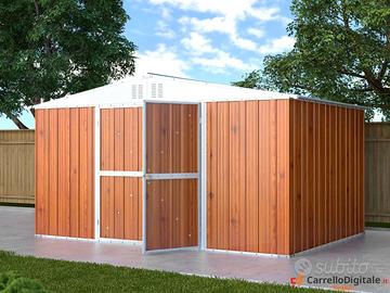 Box lamiera deposito Acciaio 403x269cm fin legno