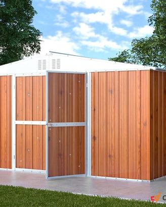 Box lamiera deposito Acciaio 403x269cm fin legno