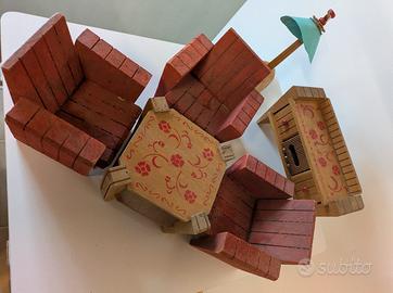 salotto bambole anni 60