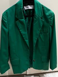 Tailleur verde giacca e pantalone