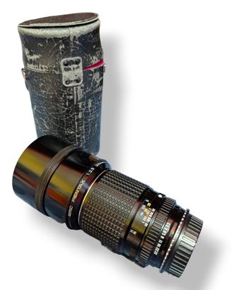 SMC Pentax 200mm f/2.5 + Adat. Canon EF + custodia