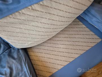 Divano originale Frau in pelle completo di Pouf