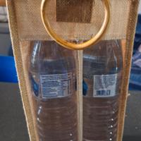 Portatutto cucina (bottiglie, rotoli,ecc)tela juta