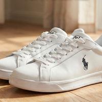 Scarpe Polo Ralph Lauren in Pelle - Bianche/Blu