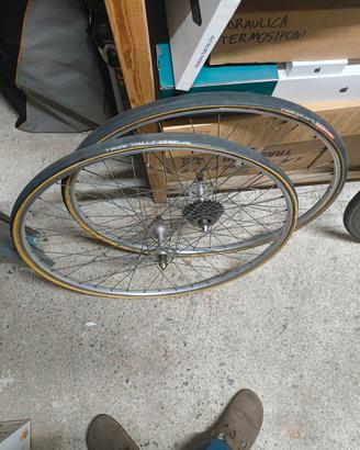 Coppia ruote vintage da corsa per tubolari 28"