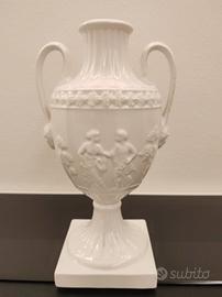 Anfora Capodimonte porcellana bianca